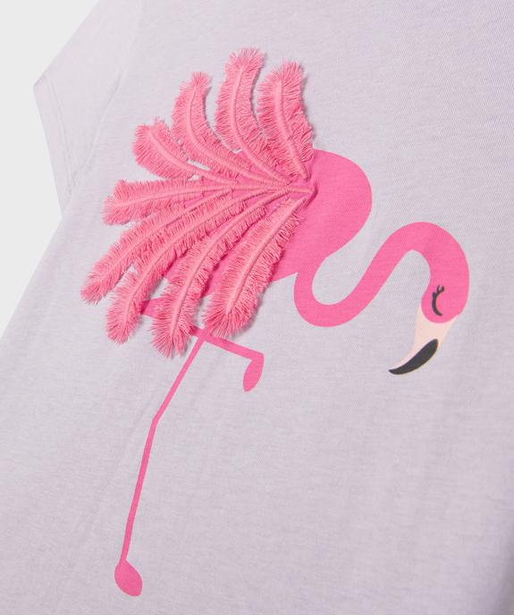 Tee-shirt manches courtes avec motif en relief fille vue5 - GEMO 4G FILLE - GEMO