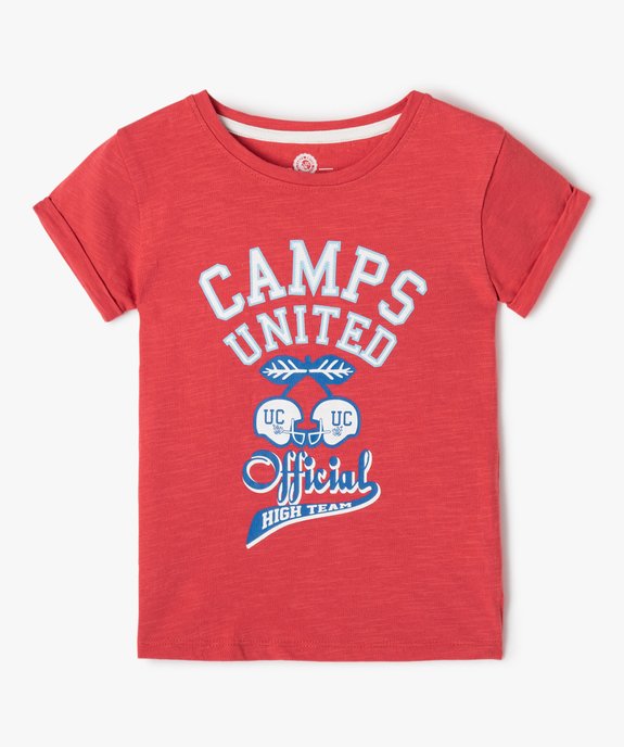 Tee-shirt fille à manches courtes imprimé - Camps United vue1 - CAMPS UNITED - GEMO