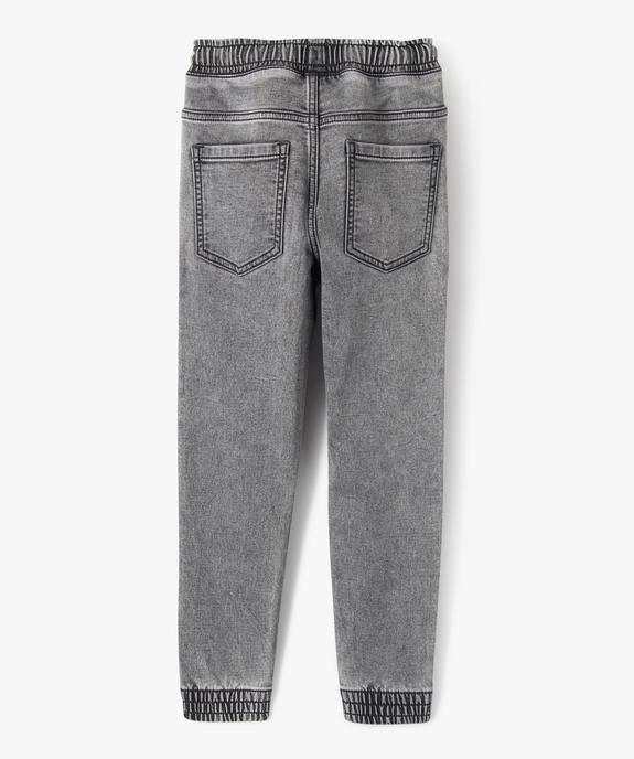 Pantalon jogger en toile denim garçon vue5 - GEMO (ENFANT) - GEMO