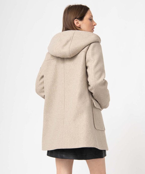 Manteau femme à capuche doublée sherpa vue3 - GEMO(FEMME PAP) - GEMO