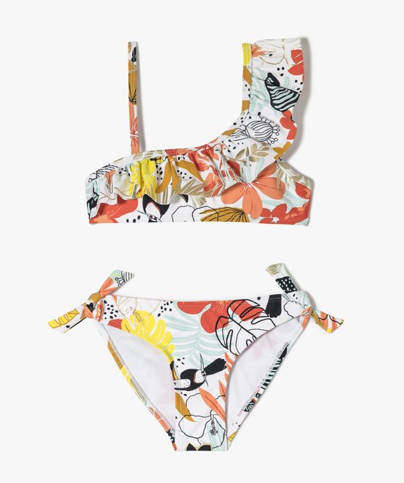 Maillot De Bain Fille Fleuri Avec Haut Asymetrique Gemo Maillot De Bain Fille Fleuri Avec Haut Asymetrique Gemo