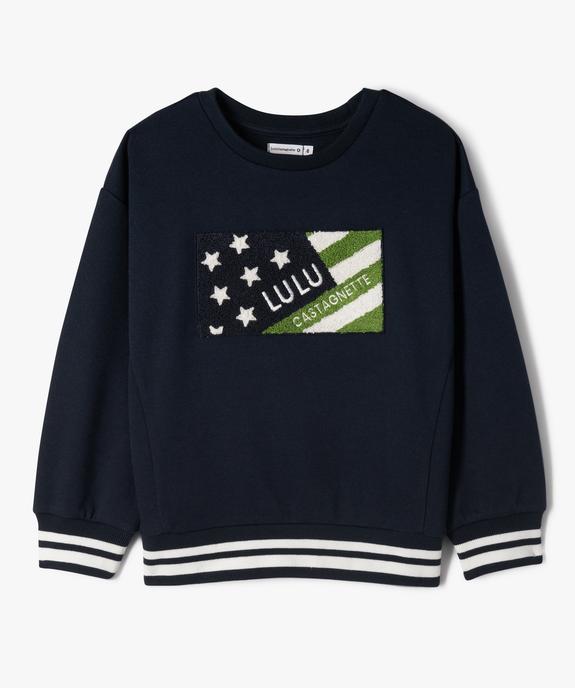 Sweat en molleton piqué imprimé garçon - LuluCastagnette vue2 - LULUCASTAGNETTE - GEMO