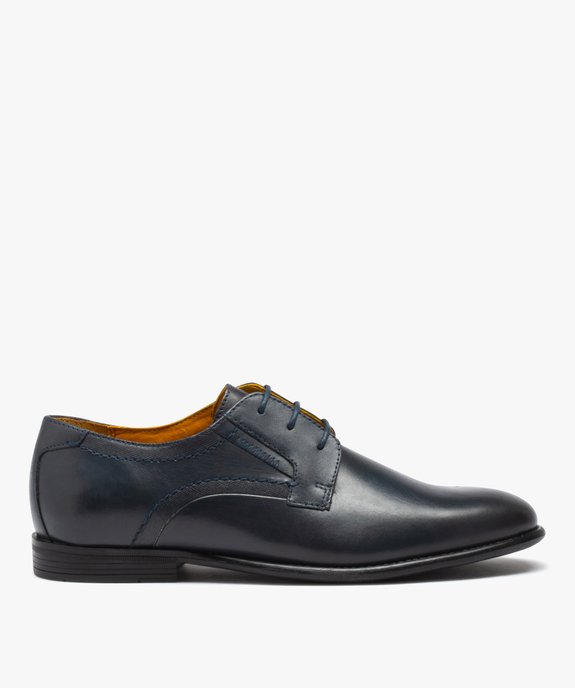 Derby homme en cuir avec surpiqûres fantaisie - Tanéo vue1 - TANEO - GEMO