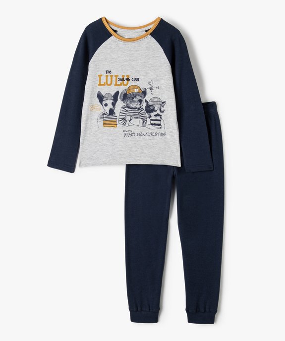 Pyjama garçon en maille fantaisie et confortable - LuluCastagnette vue1 - LULUCASTAGNETTE - GEMO