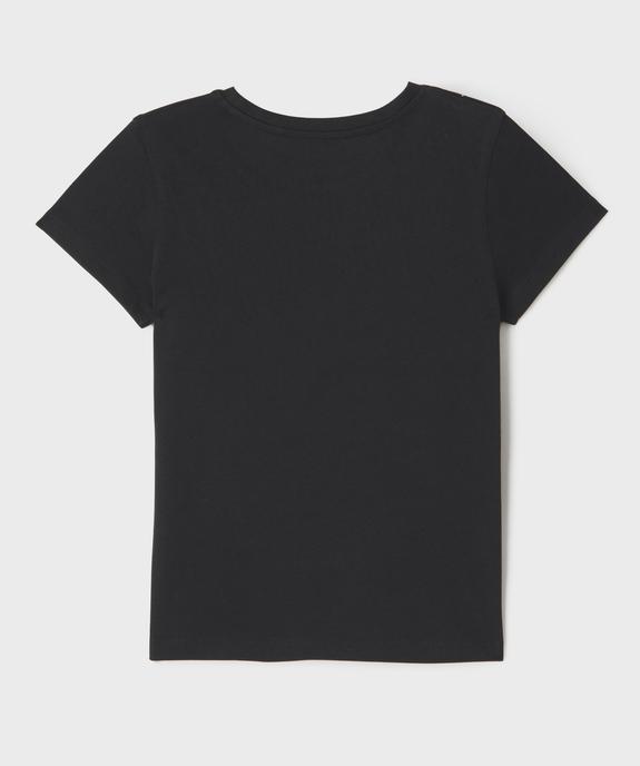 Tee-shirt manches courtes et col rond fille vue3 - GEMO 4G FILLE - GEMO