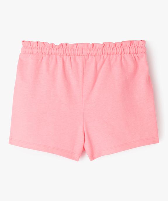 Short en maille avec taille élastique fille vue3 - GEMO 4G FILLE - GEMO