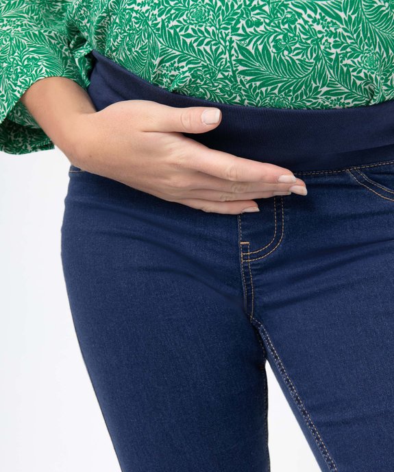 Jean de grossesse coupe Skinny avec bandeau bas vue2 - GEMO (MATER) - GEMO