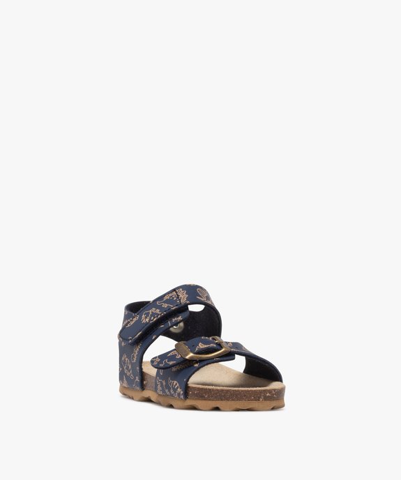 Sandales bébé garçon motif dinosaure avec bride scratch et à boucle vue2 - GEMO 4G BEBE - GEMO