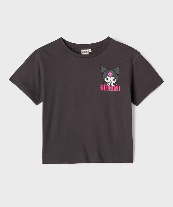 Tee-shirt manches courtes à motif diablotin fille - Kuromi vue2 - KUROMI - GEMO