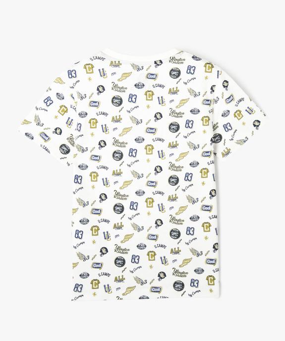 T-shirt manches courtes imprimé garçon vue3 - CAMPS - GEMO
