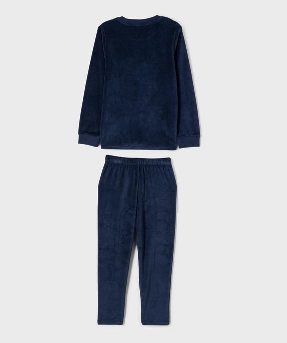 Pyjama en velours chaud imprimé garçon - LuluCastagnette vue4 - LULUCASTAGNETTE - GEMO
