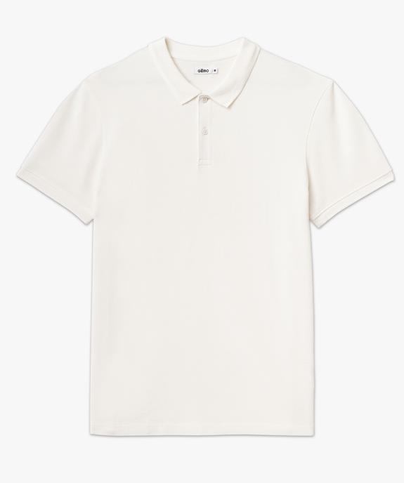 Polo manches courtes en maille piquée homme vue4 - GEMO (HOMME) - GEMO