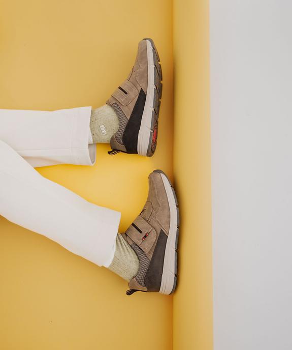 Baskets basses confort à scratch homme - Relife vue1 - RELIFE - GEMO