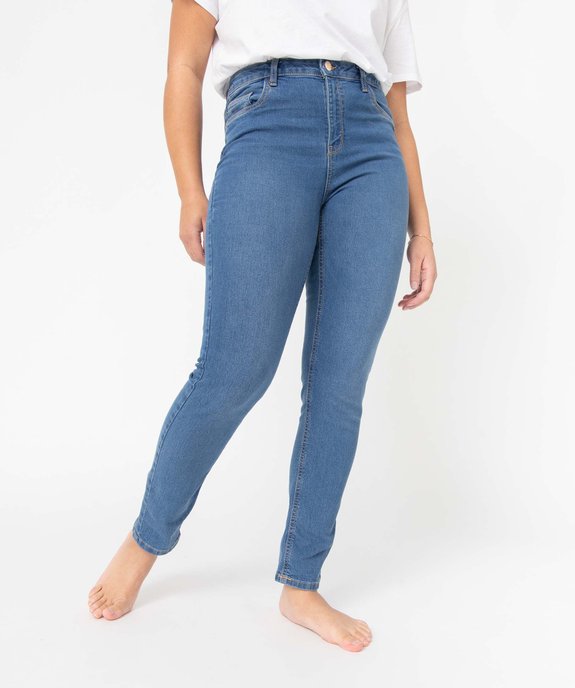Jean coupe Slim taille haute femme vue2 - GEMO(FEMME PAP) - GEMO