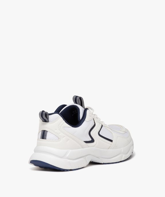 Baskets homme bicolores dessus en mesh  vue4 - GEMO (SPORTSWR) - GEMO