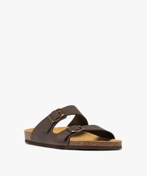 Sandales mules confort en cuir 2 brides homme vue2 - TANEO GEMO FOR GOOD - GEMO