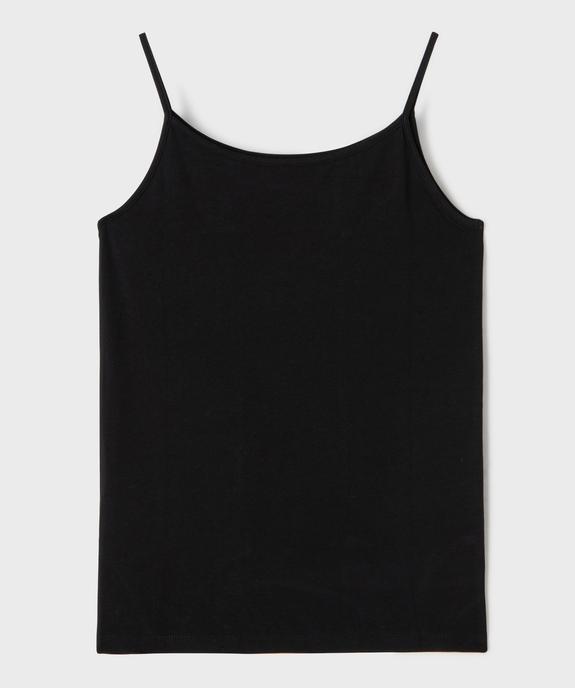 Débardeur à fines bretelles en coton stretch fille vue3 - GEMO 4G FILLE - GEMO