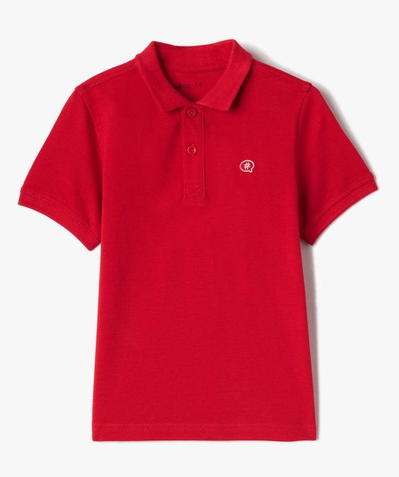 Polo à manches courtes uni garçon vue1 - GEMO (ENFANT) - GEMO