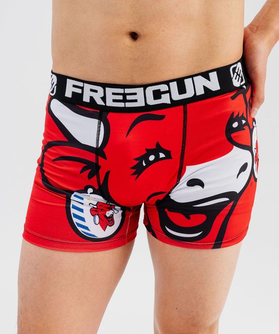 Boxer en microfibre à motif vache homme vue2 - FREEGUN - GEMO