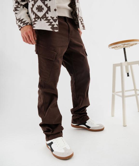 Pantalon cargo avec poches à rabat homme vue1 - GEMO (HOMME) - GEMO