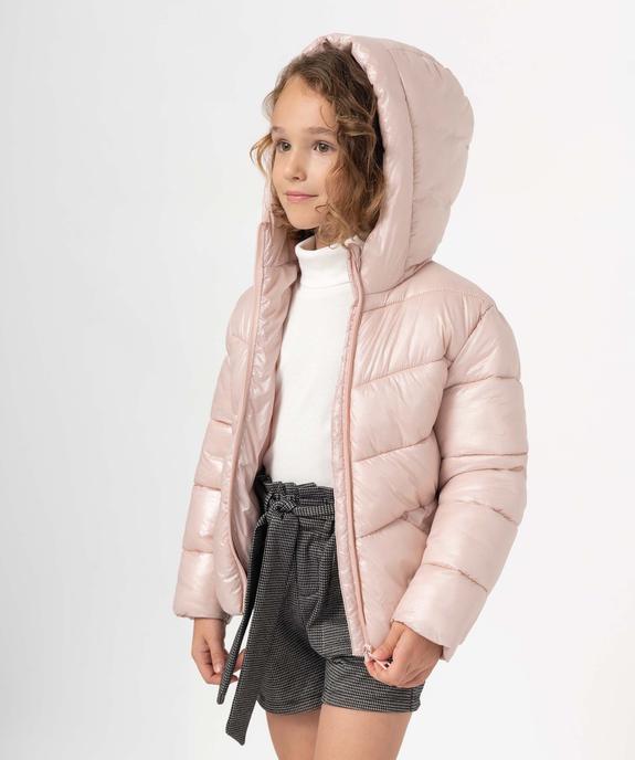 Blouson fille matelassé doublé polaire à motifs vue1 - GEMO 4G FILLE - GEMO