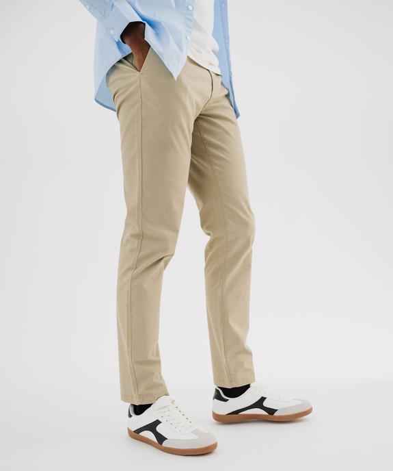Pantalon chino slim en coton stretch homme vue1 - GEMO (HOMME) - GEMO