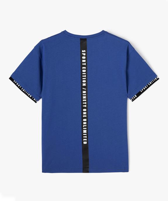 Tee-shirt sportif à bandes garçon vue4 - GEMO (JUNIOR) - GEMO