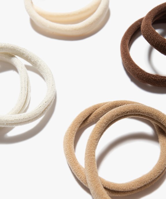Élastiques à cheveux femme en mousse pailletés  (lot de 12) vue2 - GEMO (ACCESS) - GEMO
