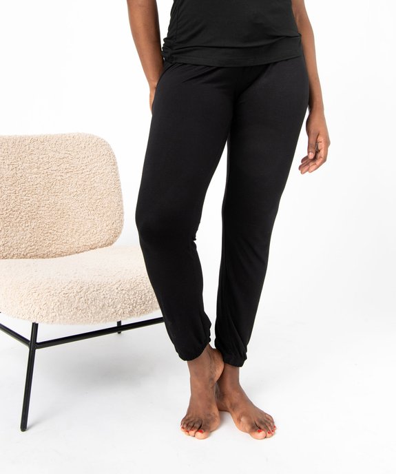 Pantalon de pyjama en maille fine avec bas resserré femme vue5 - GEMO 4G FEMME - GEMO