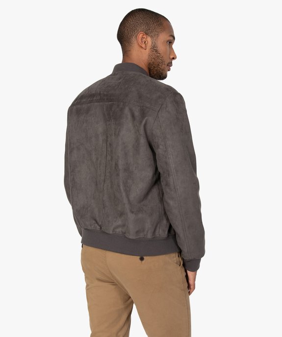Blouson homme aviateur en suédine vue3 - GEMO (HOMME) - GEMO
