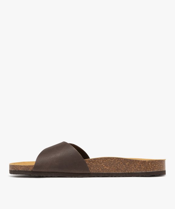 Sandales mules confort 1 bride en cuir homme vue3 - TANEO GEMO FOR GOOD - GEMO