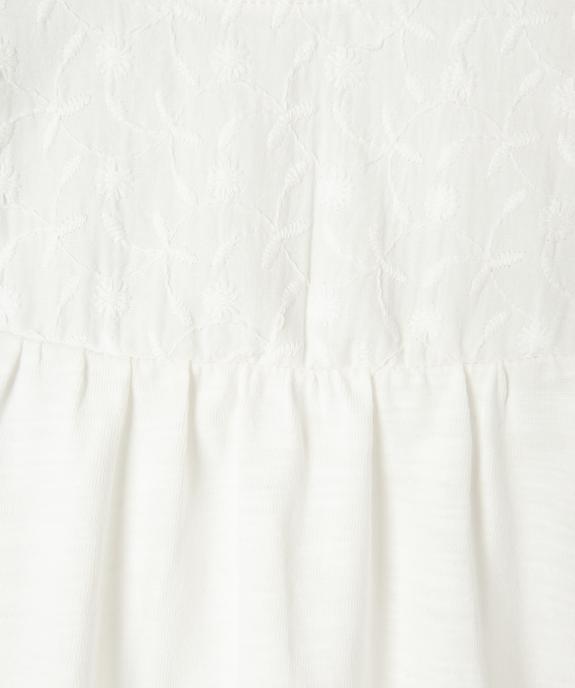 Tee-shirt manches longues avec volants aux épaules bébé fille vue2 - GEMO(BEBE DEBT) - GEMO