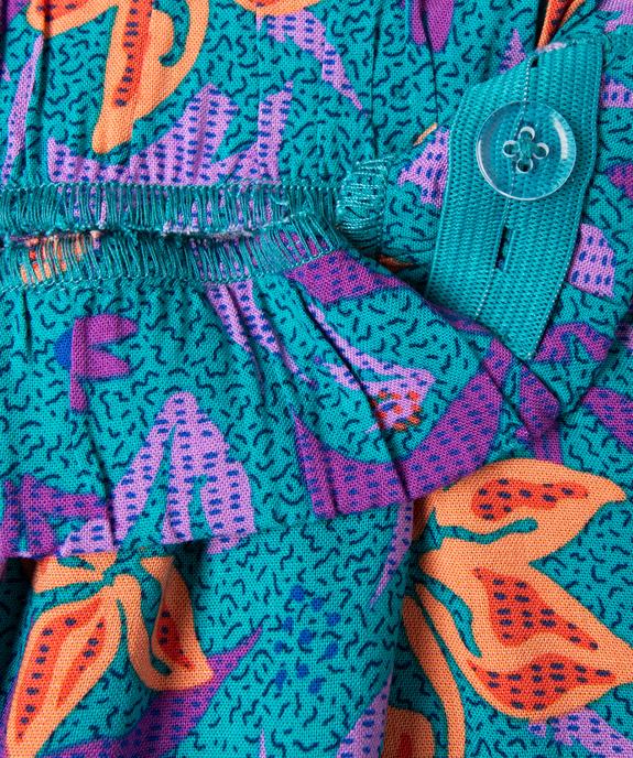 Pantalon large et fluide à motifs fille vue2 - GEMO (ENFANT) - GEMO