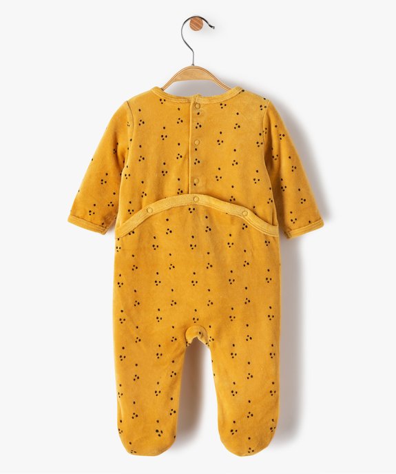 Pyjama Dors Bien Bebe Garcon En Velours Avec Motifs Lions Gemo