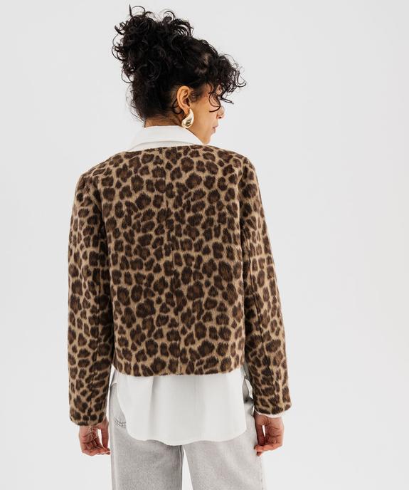 Veste courte à motif léopard femme vue3 - GEMO(FEMME PAP) - GEMO