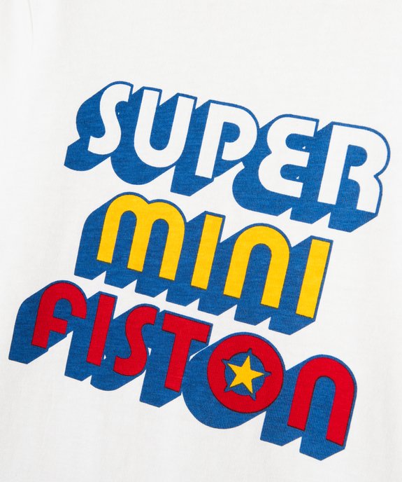 Tee-shirt à manches courtes avec inscription 3D bébé garçon vue2 - GEMO(BEBE DEBT) - GEMO