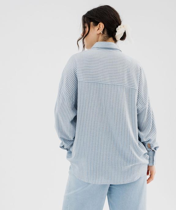 Chemise rayée à manches longues femme grande taille vue3 - GEMO (G TAILLE) - GEMO