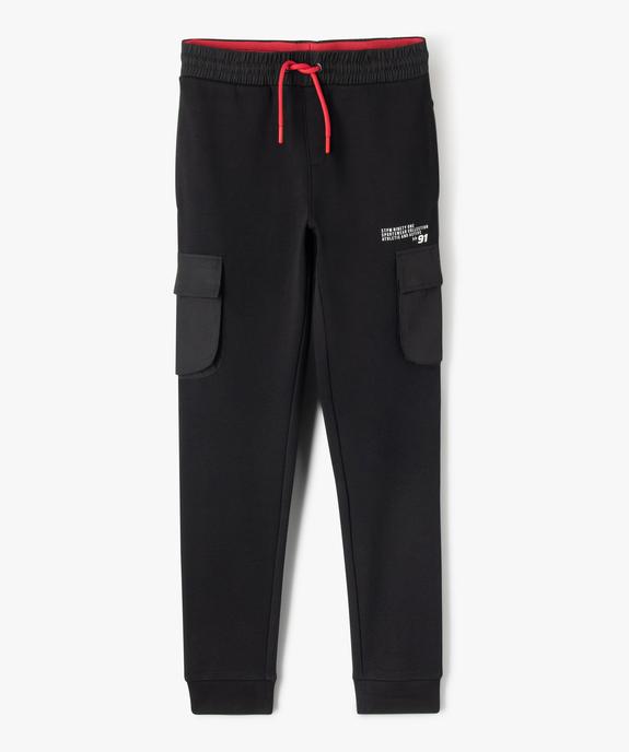 Pantalon cargo en molleton inscription garçon vue1 - GEMO (JUNIOR) - GEMO