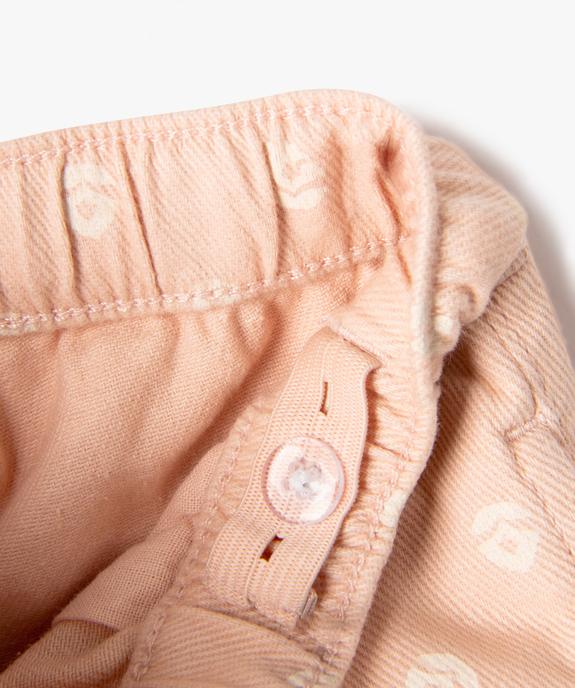 Pantalon jogger imprimé bébé fille vue3 - GEMO(BEBE DEBT) - GEMO