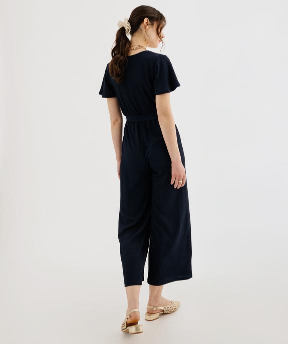 Combinaison pantalon avec haut cache-coeur femme vue3 - GEMO(FEMME PAP) - GEMO