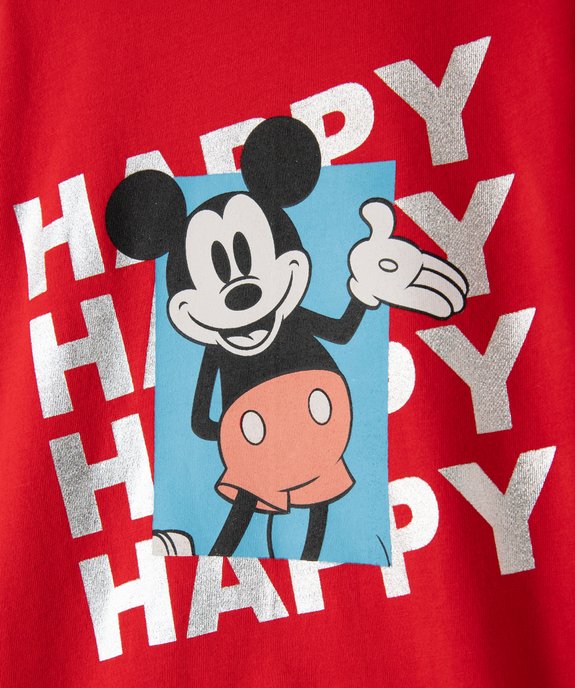 Tee-shirt garçon à manches longues avec motif Mickey - Disney vue2 - DISNEY DTR - GEMO