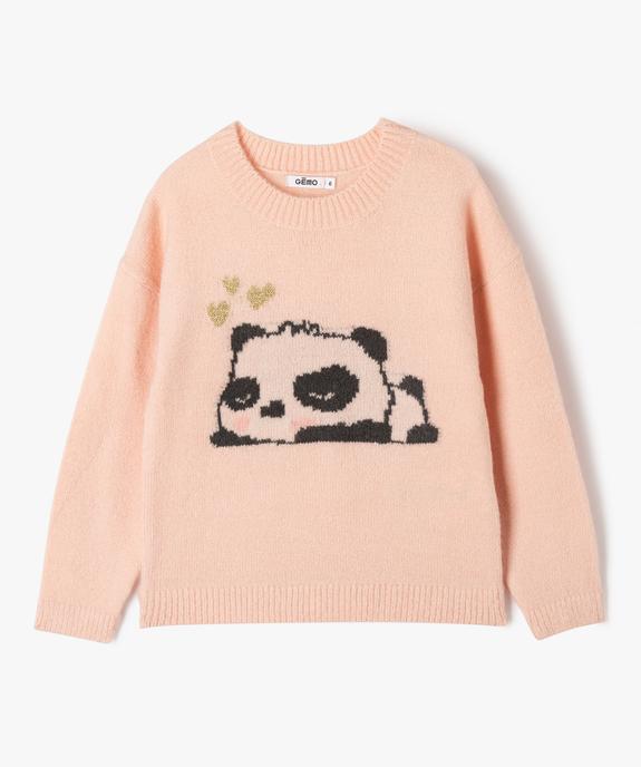 Pull imprimé en maille extensible fille vue1 - GEMO (ENFANT) - GEMO