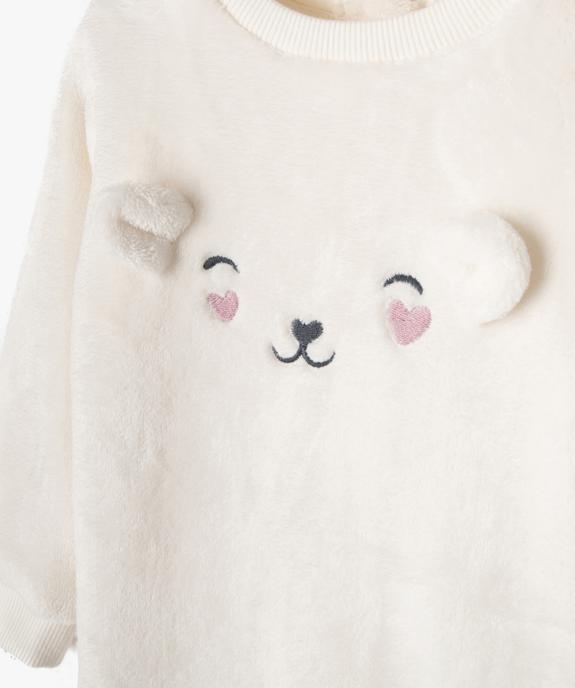 Sweat en maille peluche avec motif brodé bébé fille vue3 - GEMO(BEBE DEBT) - GEMO