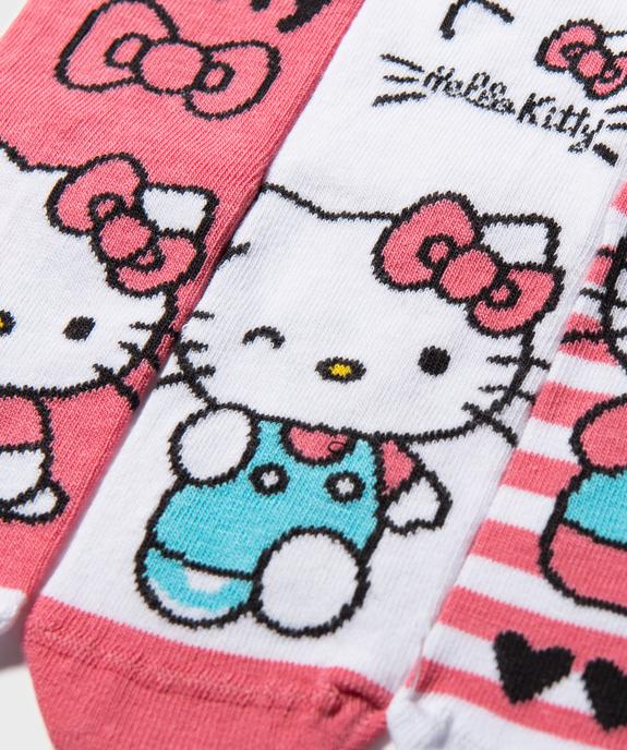 Chaussettes à motif chat fille (lot de 3) - Hello Kitty vue2 - HELLO KITTY - GEMO