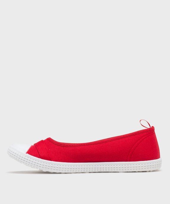 Ballerines en toile avec bout renforcé femme vue4 - FOLLOW ME - GEMO