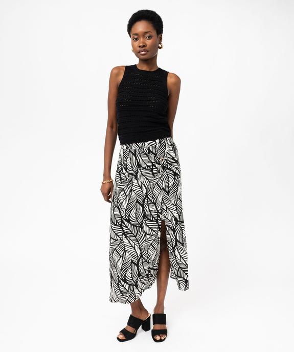Pull sans manches en maille ajourée femme vue5 - GEMO 4G FEMME - GEMO