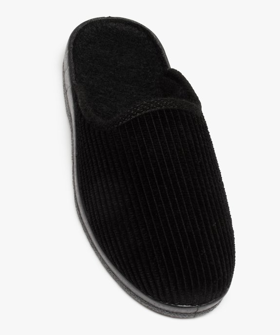 Chaussons homme mules en velours côtelé uni vue5 - GEMO(HOMWR HOM) - GEMO
