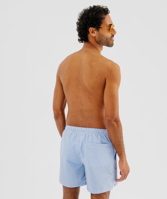 Short de bain rayé et gaufré homme vue4 - GEMO (PLAGE) - GEMO