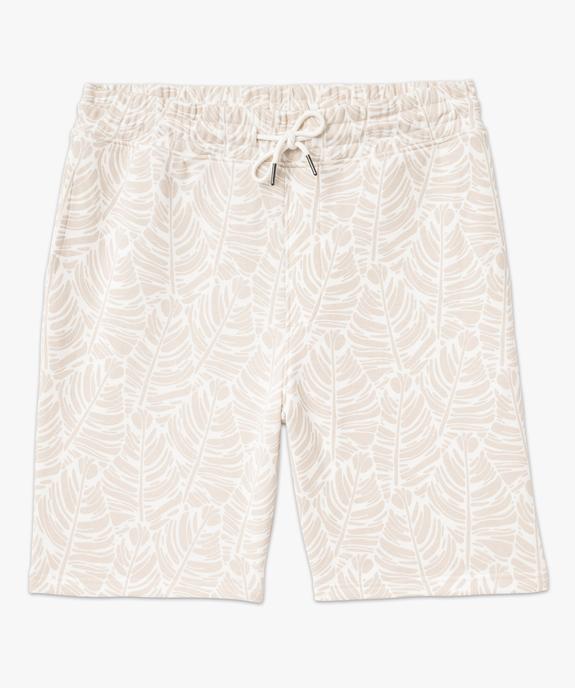 Bermuda en maille à motif feuillage exotique homme vue4 - GEMO (HOMME) - GEMO