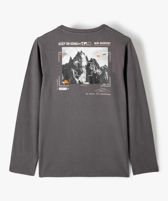 T-shirt imprimé manches longues garçon vue3 - GEMO (JUNIOR) - GEMO